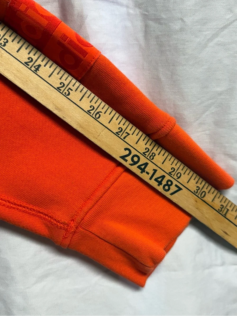 adidas Orange Crewneck Sweatshirt with Sleeve Logo Tabs